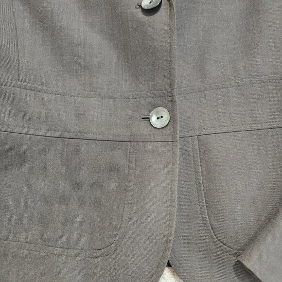 Calvin Klein Dark Gray 2 button Blazer Jacket Size 8 Officecore Corpcore - Picture 3 of 13